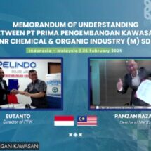 PT PRIMA PENGEMBANGAN KAWASAN TANDATANGANI MOU DENGAN NR CHEMICAL DAN ORGANIC INDUSTRY (M) SDN BHD MALAYSIA